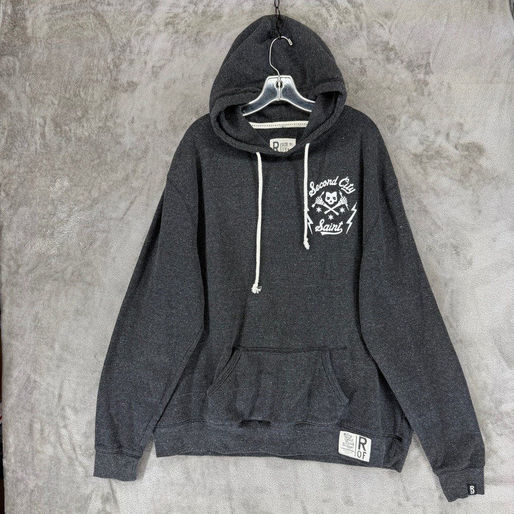 Roots of Fight Hoodie Mens 3XL Second City Saint CM Punk Charcoal EUC